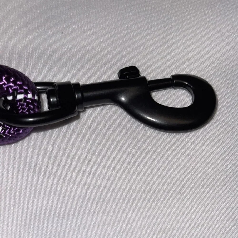 Dream Amour 5pc Dog Set purple collar, leach, water bowl &2 bag holders New